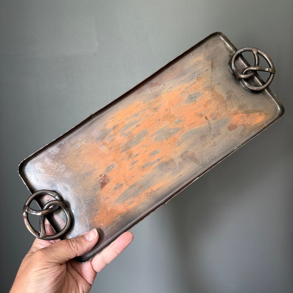 Vintage 1920s-30s Craftsman Studios Laguna Beach Copper Tray